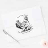 ヴィンテージ素朴チキンファーム ラウンドシール (封筒)