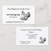 ヴィンテージ素朴チキンファーム 名刺 (正面/裏面)