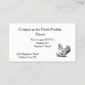 ヴィンテージ素朴チキンファーム 名刺 (裏面)