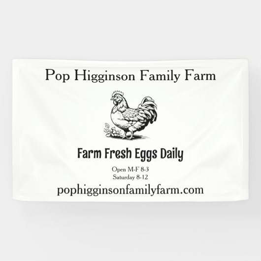 ヴィンテージ素朴チキンファーム 横断幕 (横)