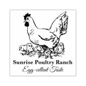 ヴィンテージ素朴チキンフカスタムァーム卵印 ラバースタンプ (インプリント)