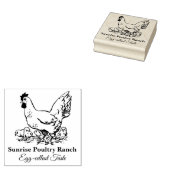 ヴィンテージ素朴チキンフカスタムァーム卵印 ラバースタンプ (押印)