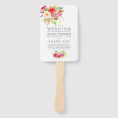 ヴィンテージ素朴チャームフローラ結婚式 プログラム ハンドファン (正面)