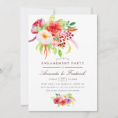 ヴィンテージ素朴チャーム婚約パーティ招待状 招待状 (正面)