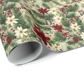 ヴィンテージ素朴ツリーの枝のパターン ラッピングペーパー (ロールコーナー)