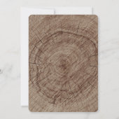 ヴィンテージ素朴ツリーウッド結婚式招待状クラフト 招待状 (裏面)