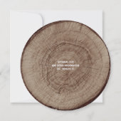 ヴィンテージ素朴ツリーウッド結婚式招待状クラフト 招待状 (裏面)