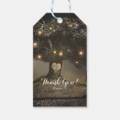 ヴィンテージ素朴ツリー&ナイトライト結婚式の引き出物 ギフトタグ (裏面)