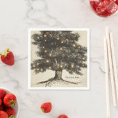 ヴィンテージ素朴ツリー&ライトウェディングレセプション スタンダードカクテルナプキン (インサイチュ)