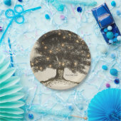 ヴィンテージ素朴ツリー&ライトウェディングレセプション ペーパープレート (パーティー)