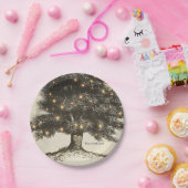 ヴィンテージ素朴ツリー&ライトウェディングレセプション ペーパープレート (パーティー)