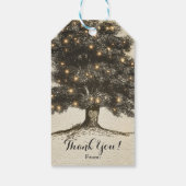 ヴィンテージ素朴ツリー&ライト結婚式の引き出物 ギフトタグ (裏面)