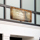 ヴィンテージ素朴ツ結婚リーのバナー 横断幕 (ビルの外側)