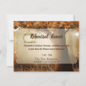 ヴィンテージ素朴ツ結婚リーのリハーサルディナー 招待状 (正面)