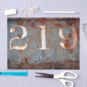 ヴィンテージ素朴ティール（緑がかった色）Rustテクスチャトレイン番号 薄葉紙 (クラフト)