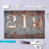 ヴィンテージ素朴ティール（緑がかった色）Rustテクスチャトレイン番号 薄葉紙 (クラフト)