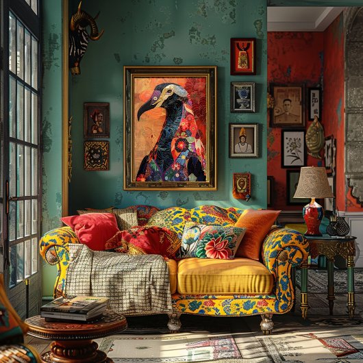 ヴィンテージ素朴テクスチャの鳥の分離 薄葉紙