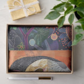 ヴィンテージ素朴テクスチャの鳥の分離 薄葉紙 (ギフト)