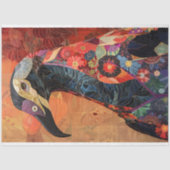 ヴィンテージ素朴テクスチャの鳥の分離 薄葉紙 (正面)