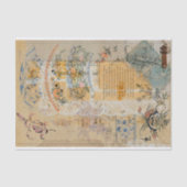 ヴィンテージ素朴テクスチャのBurlapフローラの分離 薄葉紙 (正面)