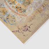 ヴィンテージ素朴テクスチャのBurlapフローラの分離 薄葉紙 (詳細)