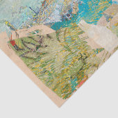 ヴィンテージ素朴テクスチャー青い山のデコパージュ 薄葉紙 (詳細)