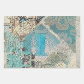 ヴィンテージ素朴テクスチャ切り離しラップ紙 ラッピングペーパーシート (正面)