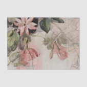 ヴィンテージ素朴テクスチャ植物地図のデコップ 薄葉紙 (正面)