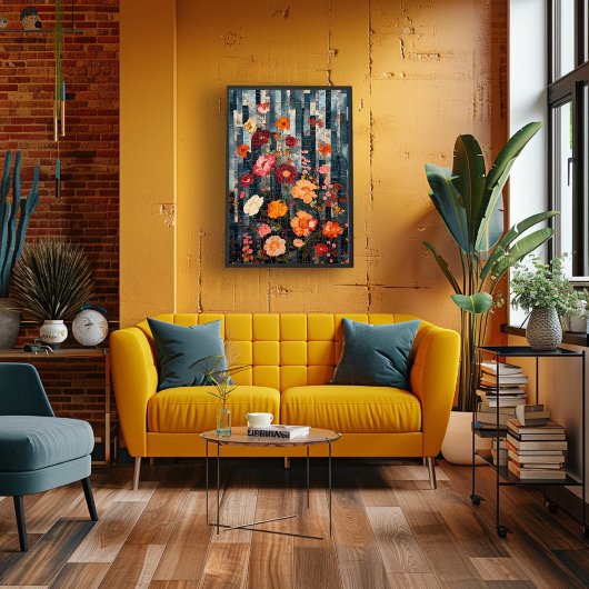 ヴィンテージ素朴テクスチャ青の赤いキルトデコップ 薄葉紙