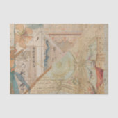 ヴィンテージ素朴テクスピンクピーチ切り離し 薄葉紙 (正面)