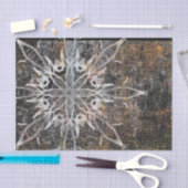 ヴィンテージ素朴テクスボグランジヘミアンマンダラ 薄葉紙 (クラフト)