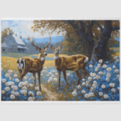 ヴィンテージ素朴ディアウッドランドテクスチャの切り離 薄葉紙 (正面)