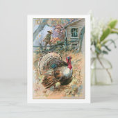 ヴィンテージ素朴トムターキーと農家 シーズンカード (スタンド正面)