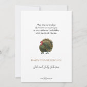 ヴィンテージ素朴トムターキーと農家 シーズンカード (裏面)