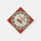 ヴィンテージ素朴トラックファームハウススターベビーシャワー スタンダードカクテルナプキン (角)