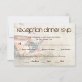 ヴィンテージ素朴トラック披露宴ディナーRSVPエントリー 招待状 (裏面)