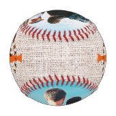 ヴィンテージ素朴ネクタイ写真コラージュ父の日 野球ボール (裏面)