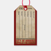 ヴィンテージ素朴ハロウィーンスカル招待状 ギフトタグ (裏面)