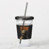 ヴィンテージ素朴ハロウィーンミイラ アクリルタンブラー (裏面)