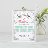 ヴィンテージ素朴ハートミントコーラルザデイト セーブザデート (スタンド正面)