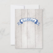 ヴィンテージ素朴ハートミントコーラルRSVP 出欠カード (裏面)