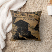 ヴィンテージ素朴バフェイクラップのコーヒーサックテンプレート2 クッション (ブランケット)