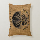 ヴィンテージ素朴バフェイクラップのポテトサックテンプレート アクセントクッション (正面(垂直))