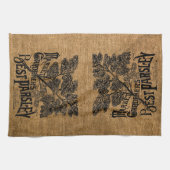 ヴィンテージ素朴バフェイクラップパセリーハーブサック キッチンタオル (横)