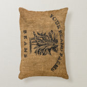 ヴィンテージ素朴バフェイクラップ豆サックテンプレート アクセントクッション (正面(垂直))