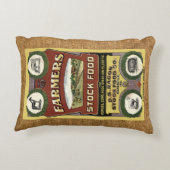 ヴィンテージ素朴バフェイクラップ食べ物を与えサックテンプレート アクセントクッション (裏面)