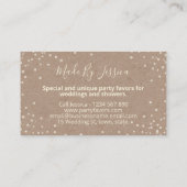 ヴィンテージ素朴バラクラフト手作り結婚式の引き出物 名刺 (裏面)