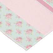 ヴィンテージ素朴バラ水玉模様ファームハウスピンク テーブルクロス (アングル)