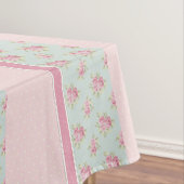 ヴィンテージ素朴バラ水玉模様ファームハウスピンク テーブルクロス (インサイチュ)