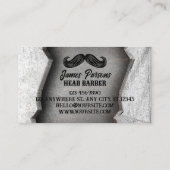 ヴィンテージ素朴バーバーショップ美容師理容師ショップ 名刺 (裏面)